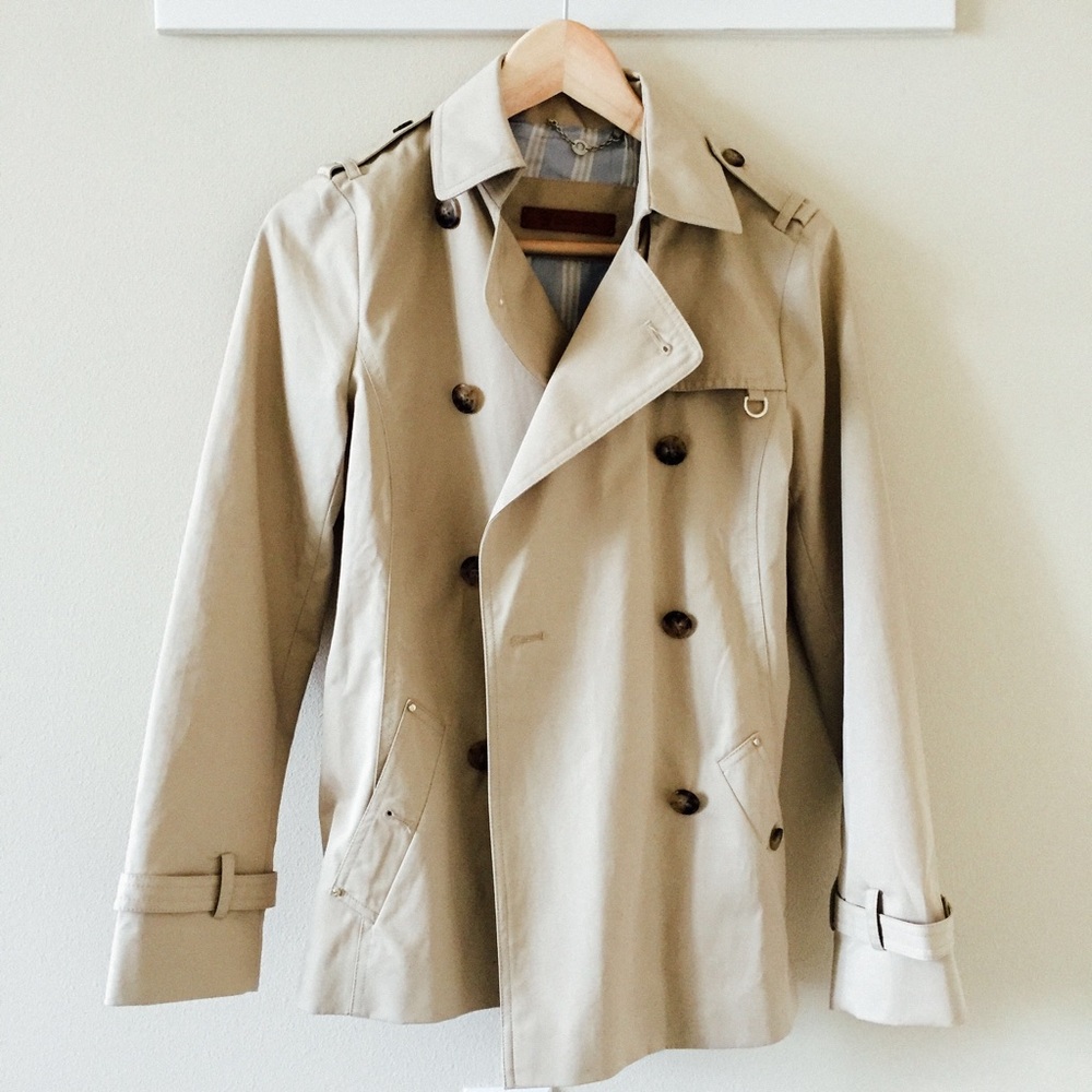 Massimo Dutti Beige Double-Breasted Belted Trench Coat, XS - Picture 2 of 7